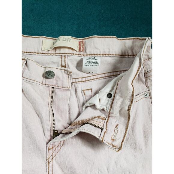 Levis 515 Jeans Size 4 Womens Beige Stretch Denim Pant Ladies Mid Rise Bootcut - Picture 5 of 14